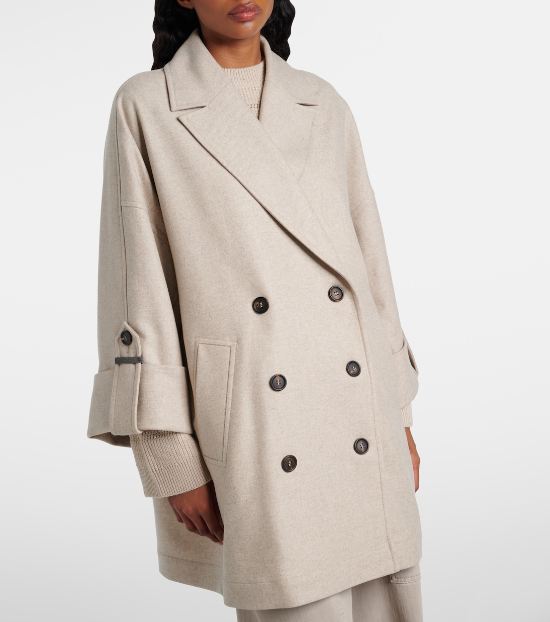 Oversized wool coat | Brunello Cucinelli