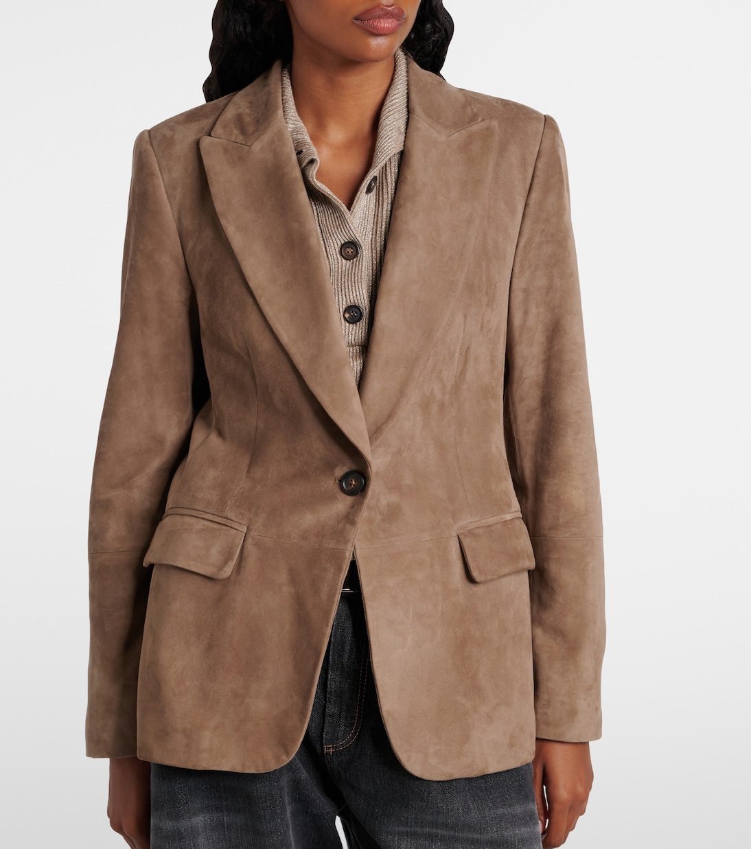 Blazer aus Veloursleder | Brunello Cucinelli