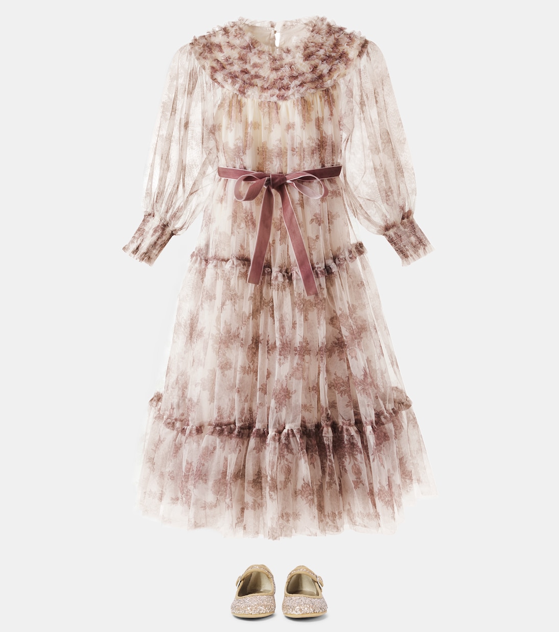 Robe Domenica en toile de Jouy et tulle | C'era Una Volta