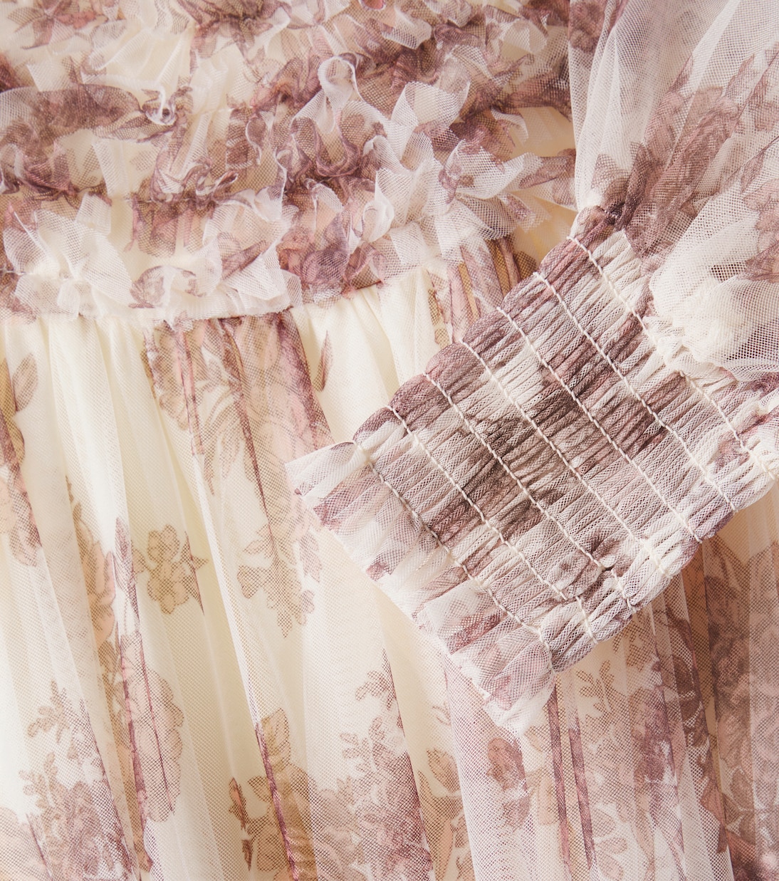 Robe Domenica en toile de Jouy et tulle | C'era Una Volta