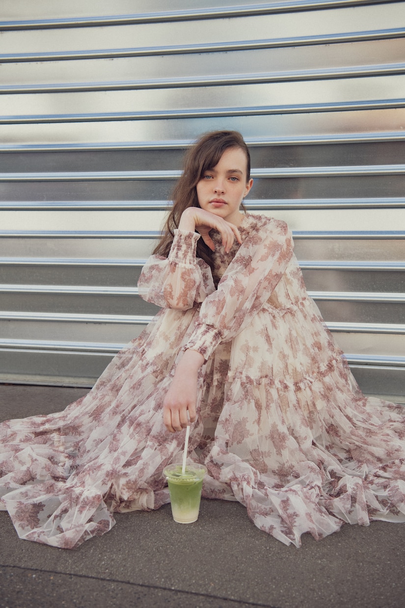 Robe Domenica en toile de Jouy et tulle | C'era Una Volta