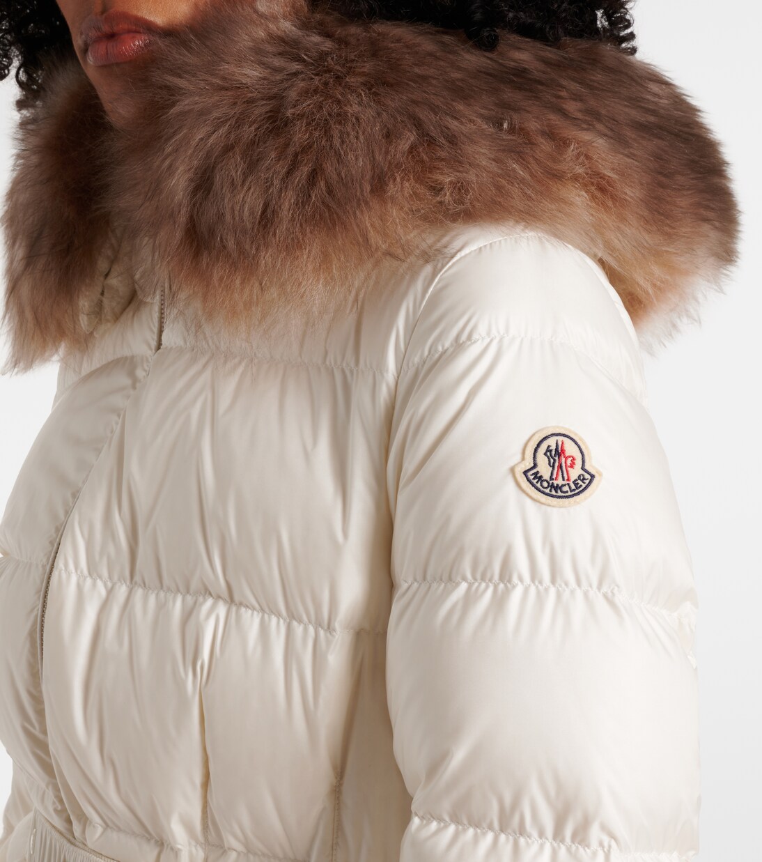 Boed shearling-trimmed down jacket | Moncler