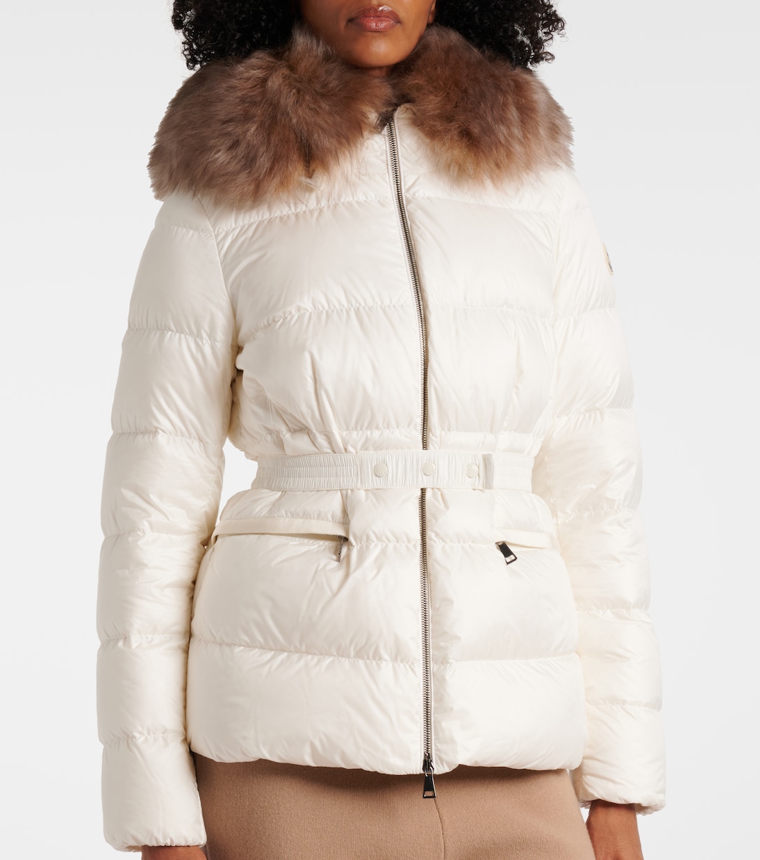 Boed shearling-trimmed down jacket | Moncler