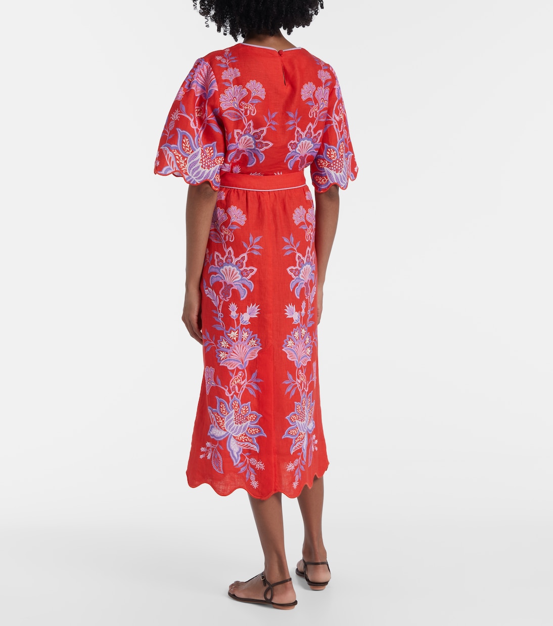 Maxirock Porcelain Garden aus Leinen | Farm Rio