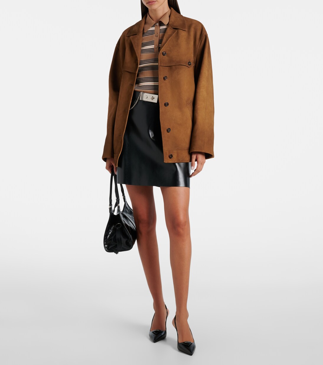 Leather slingback pumps | Prada