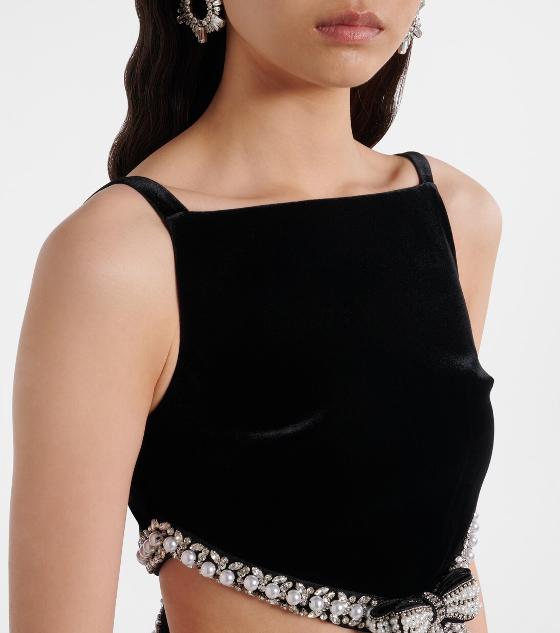 Robe longue en velours | Self-Portrait