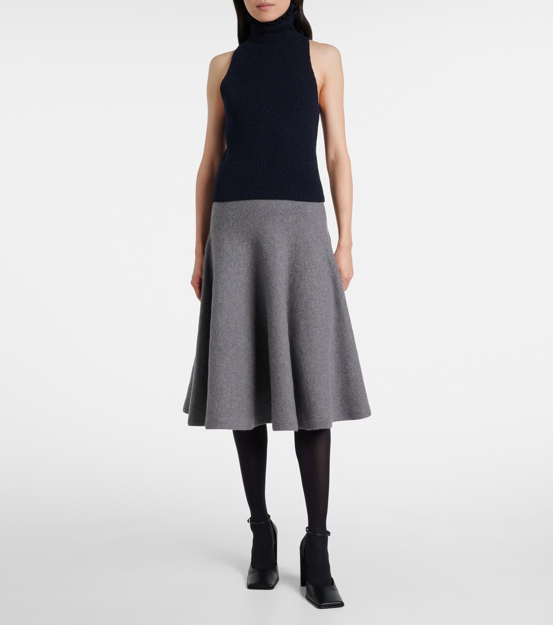 Wool and silk-blend turtleneck top | Alaïa