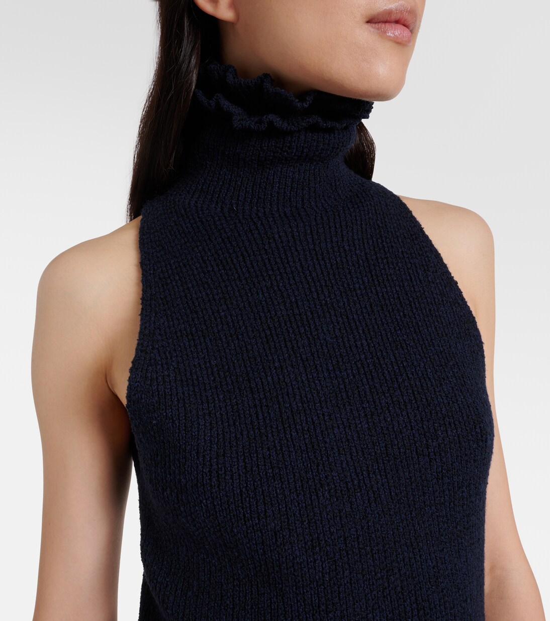 Wool and silk-blend turtleneck top | Alaïa
