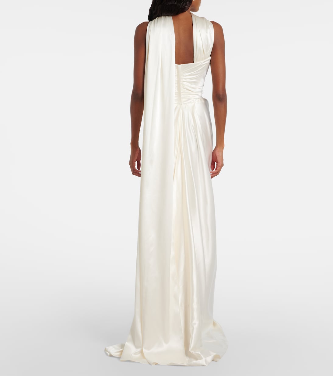 Vixen scarf-detail draped silk-blend gown | Vivienne Westwood