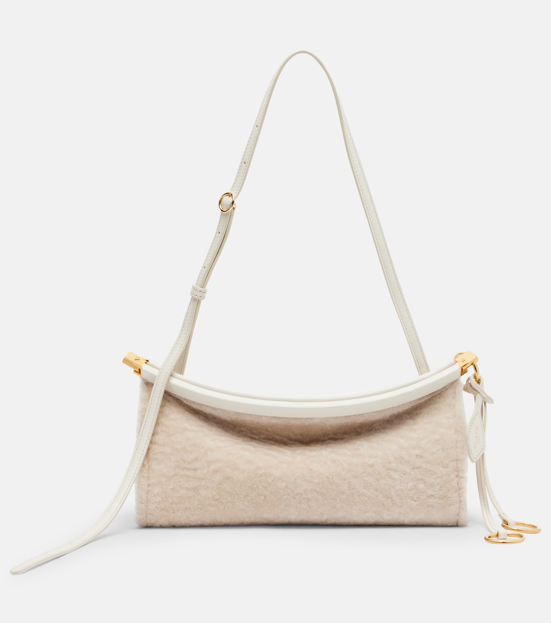 Sac Le Click East West Small en shearling | Alaïa