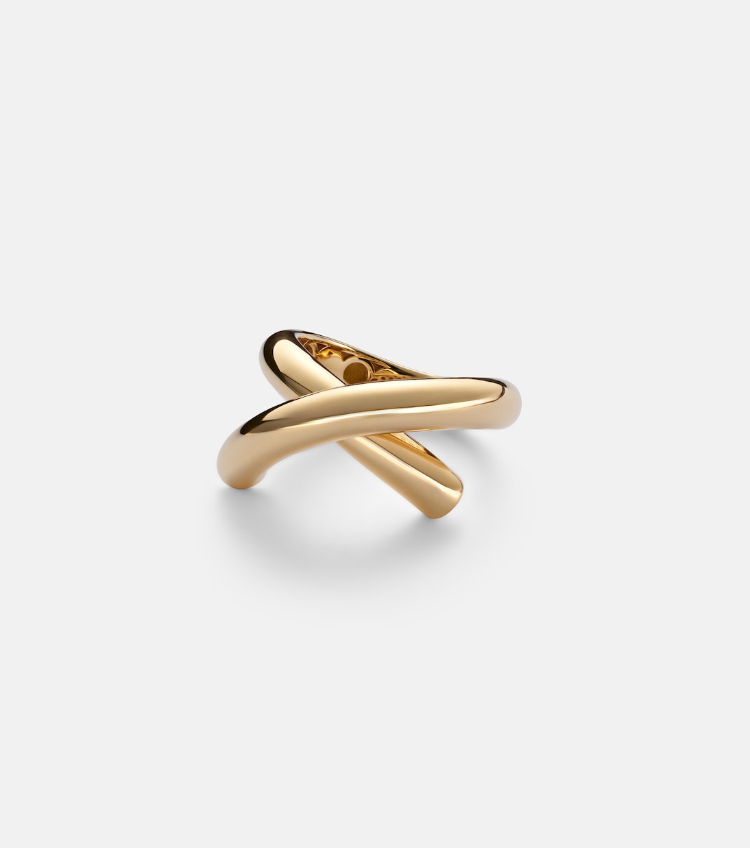 Cross Loop Medium 18kt gold ring | Engelbert