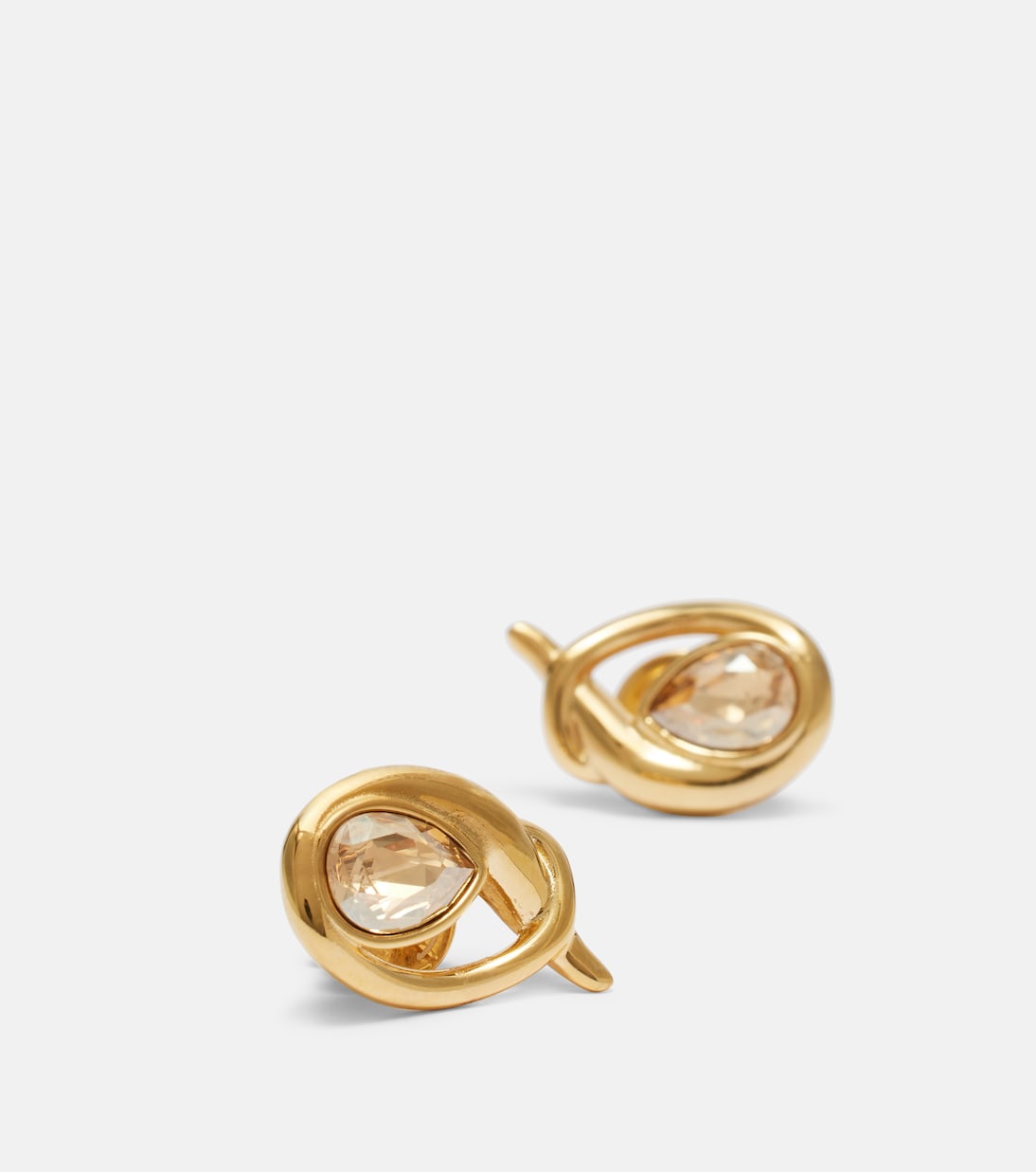 Boucles d’oreilles Looped à cristaux | Oscar de la Renta