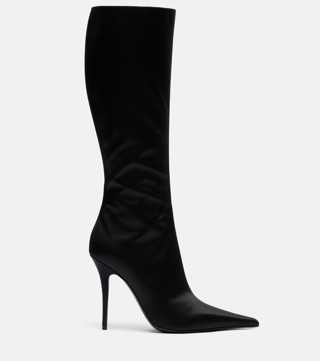 Barbara satin knee-high boots | Amina Muaddi