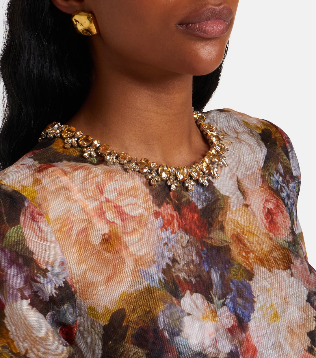 Alchemy peplum linen and silk minidress | Zimmermann