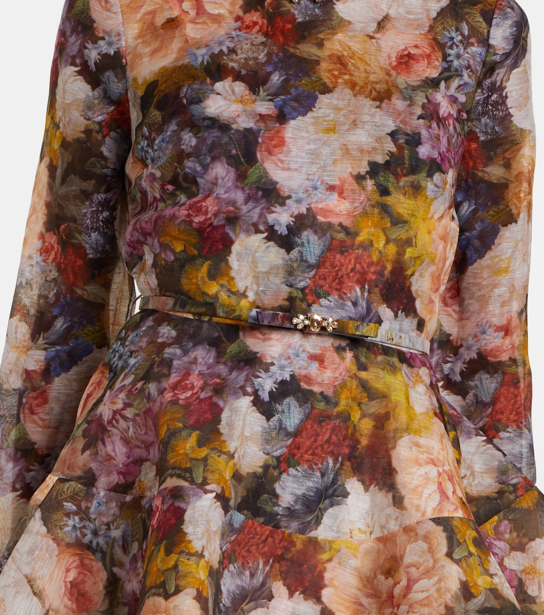 Alchemy peplum linen and silk minidress | Zimmermann