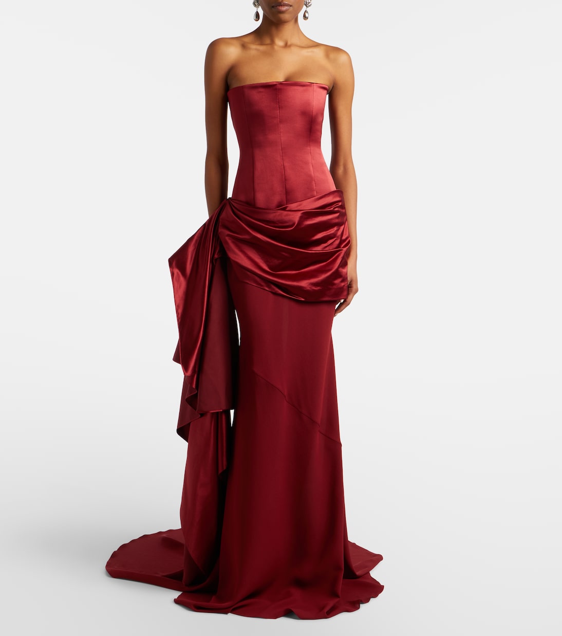 Draped silk corset gown | Alex Perry