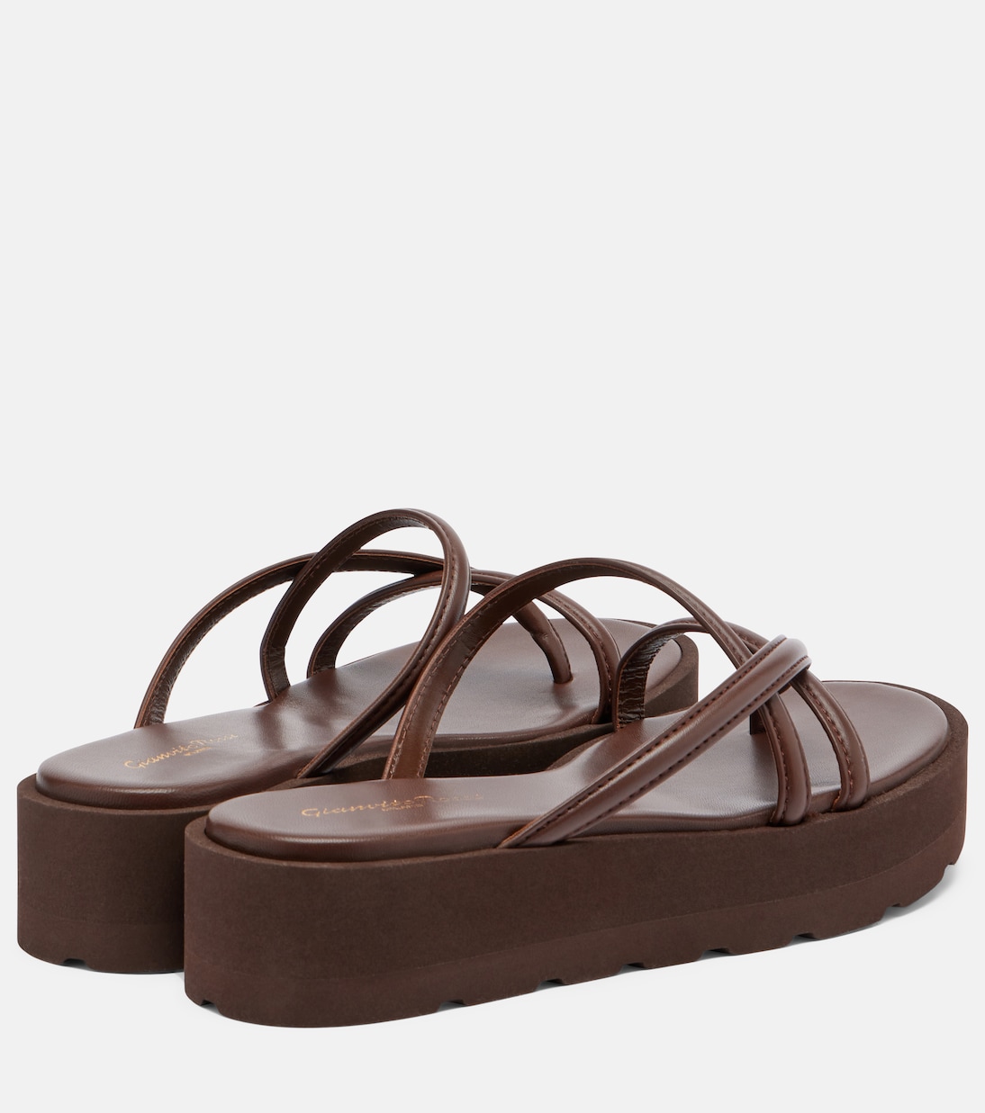 Leather platform sandals | Gianvito Rossi
