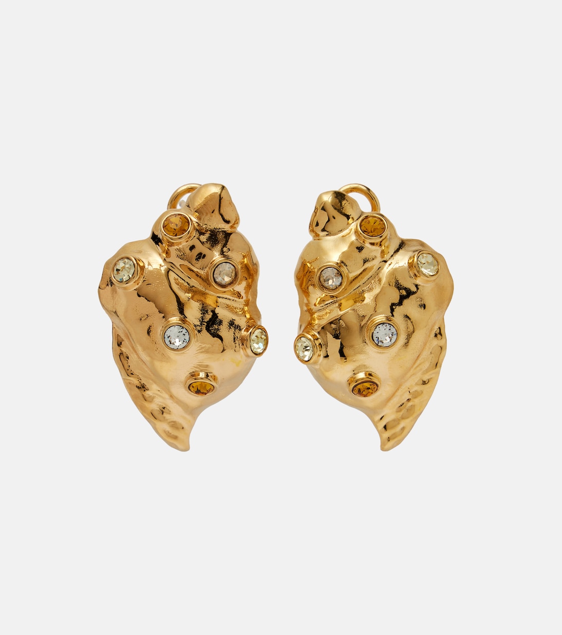 Boucles d’oreilles Seashell à cristaux | Oscar de la Renta