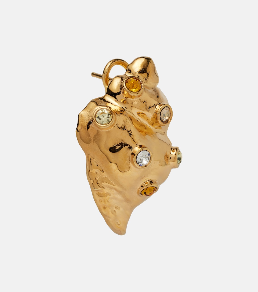 Boucles d’oreilles Seashell à cristaux | Oscar de la Renta