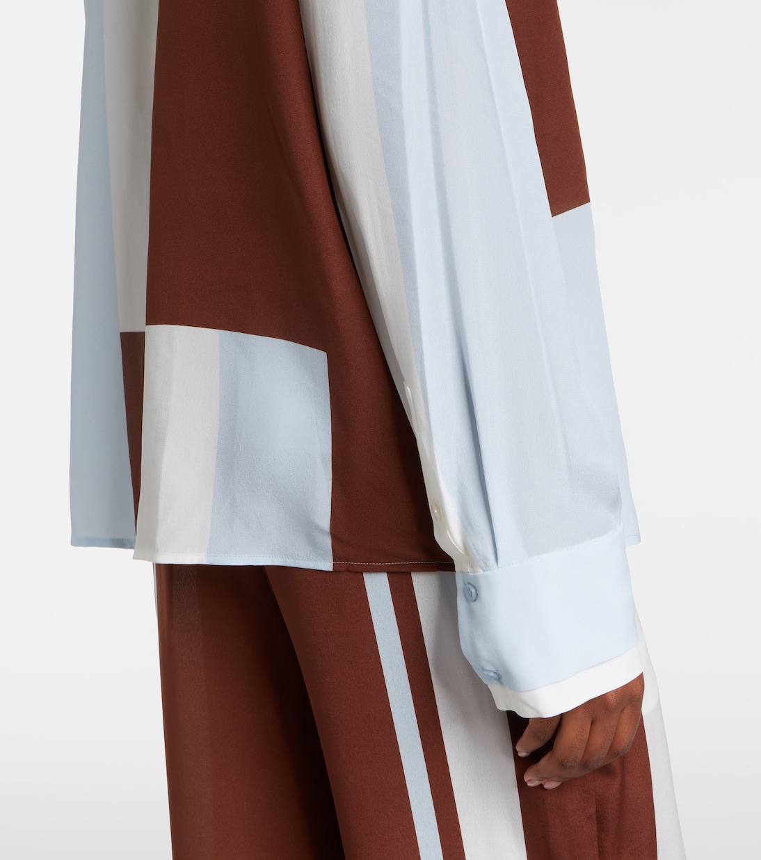 Marais colorblocked silk shirt | SIR