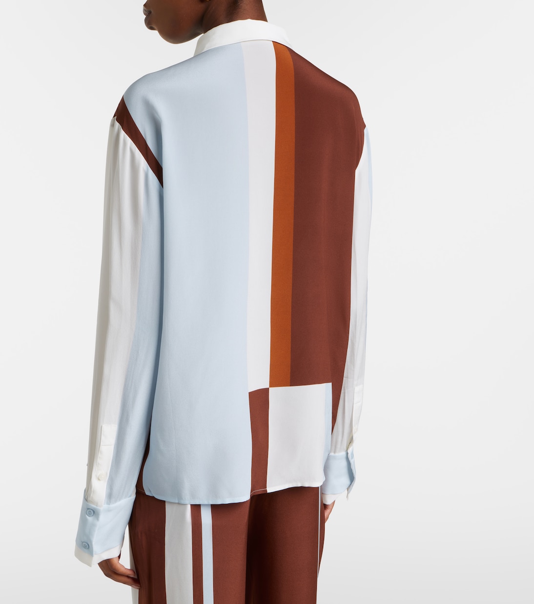 Marais colorblocked silk shirt | SIR