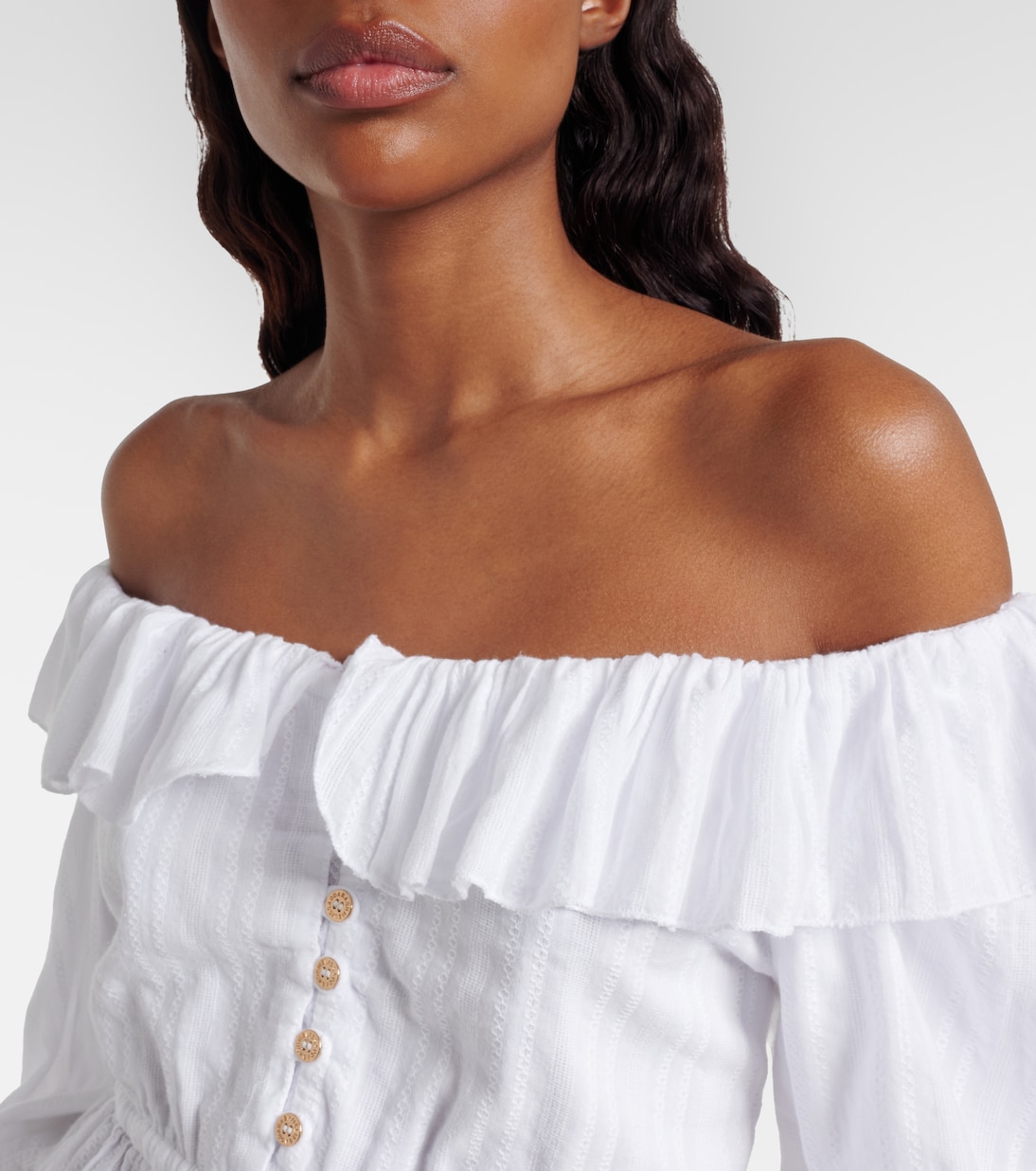 Off-Shoulder-Bluse Corrine aus Baumwollpopeline | Melissa Odabash