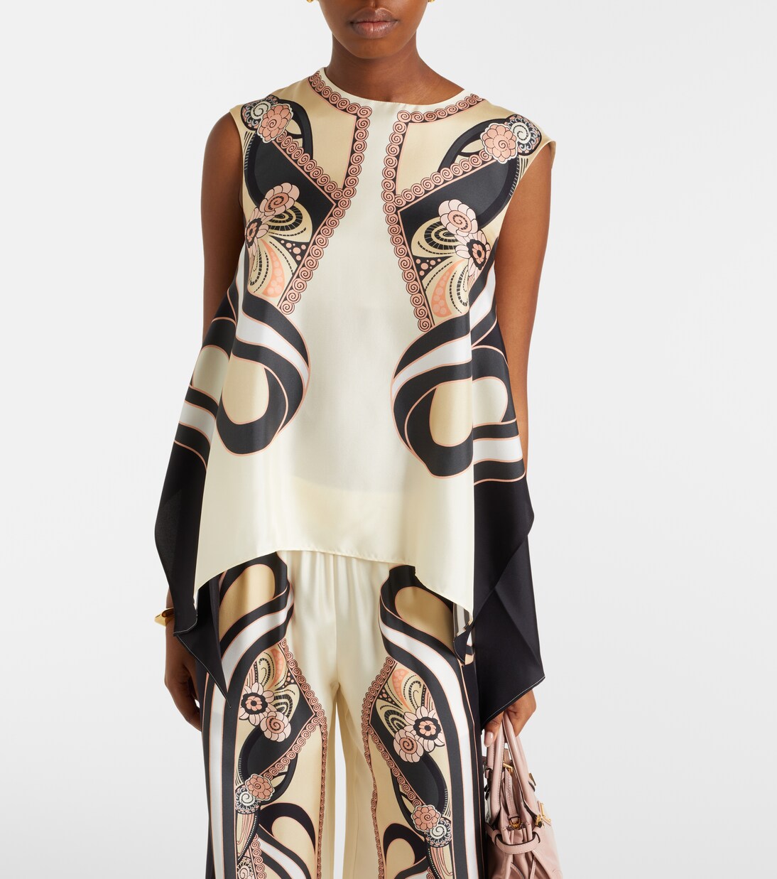 Top San Carlo aus Seiden-Twill | La DoubleJ