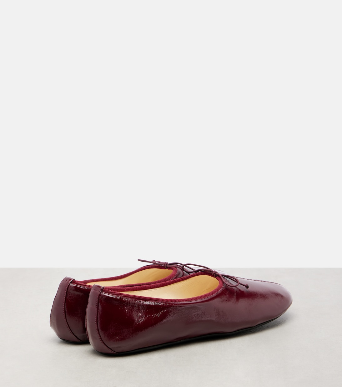 Gathered leather ballet flats | Phoebe Philo