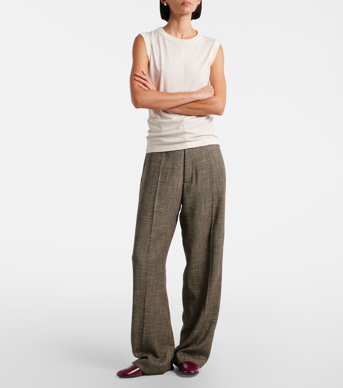 Gathered leather ballet flats | Phoebe Philo