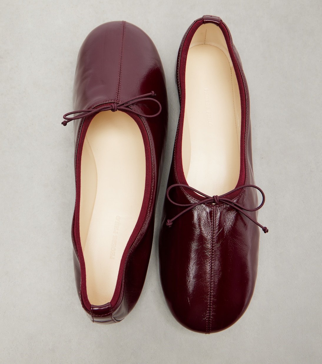 Gathered leather ballet flats | Phoebe Philo