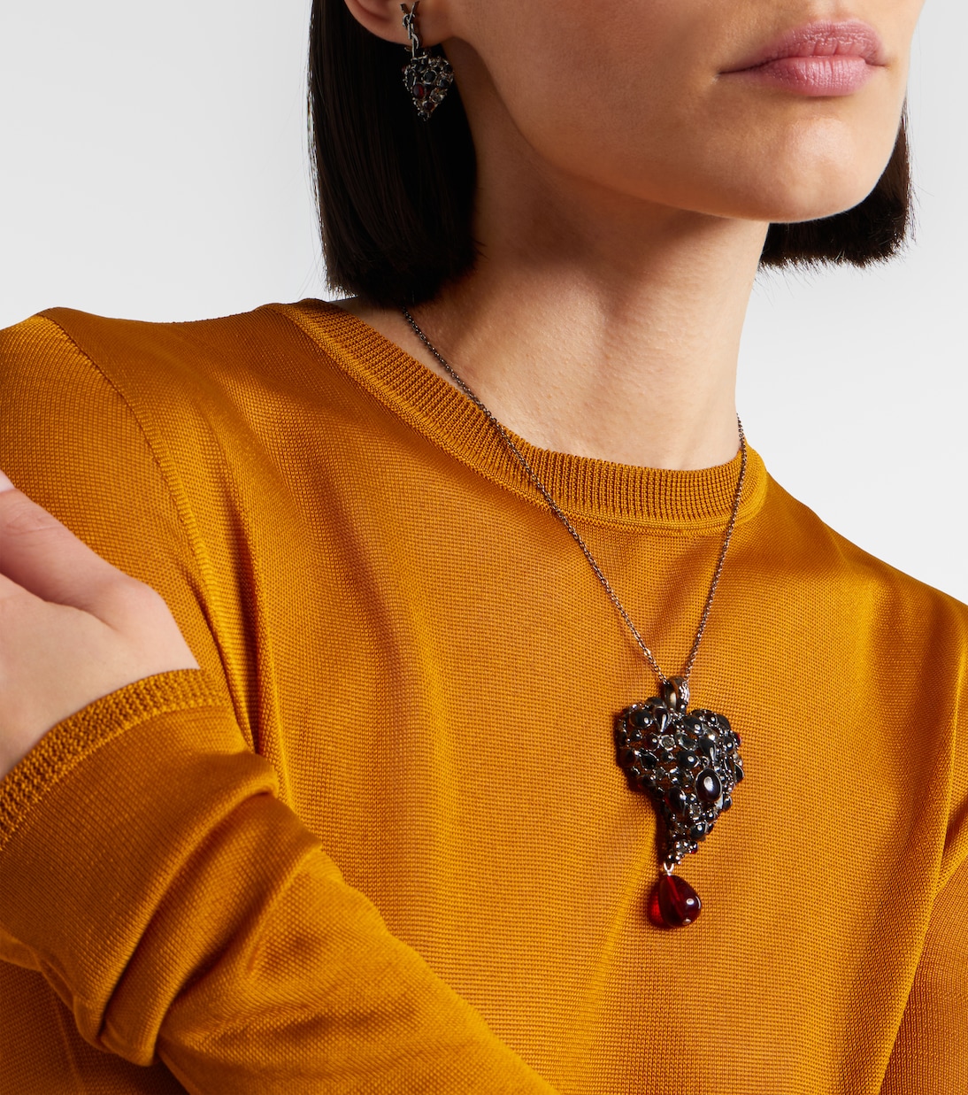 Embellished pendant necklace | Saint Laurent