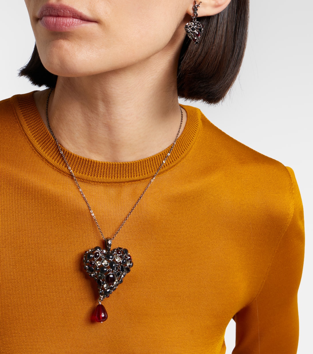 Embellished pendant necklace | Saint Laurent