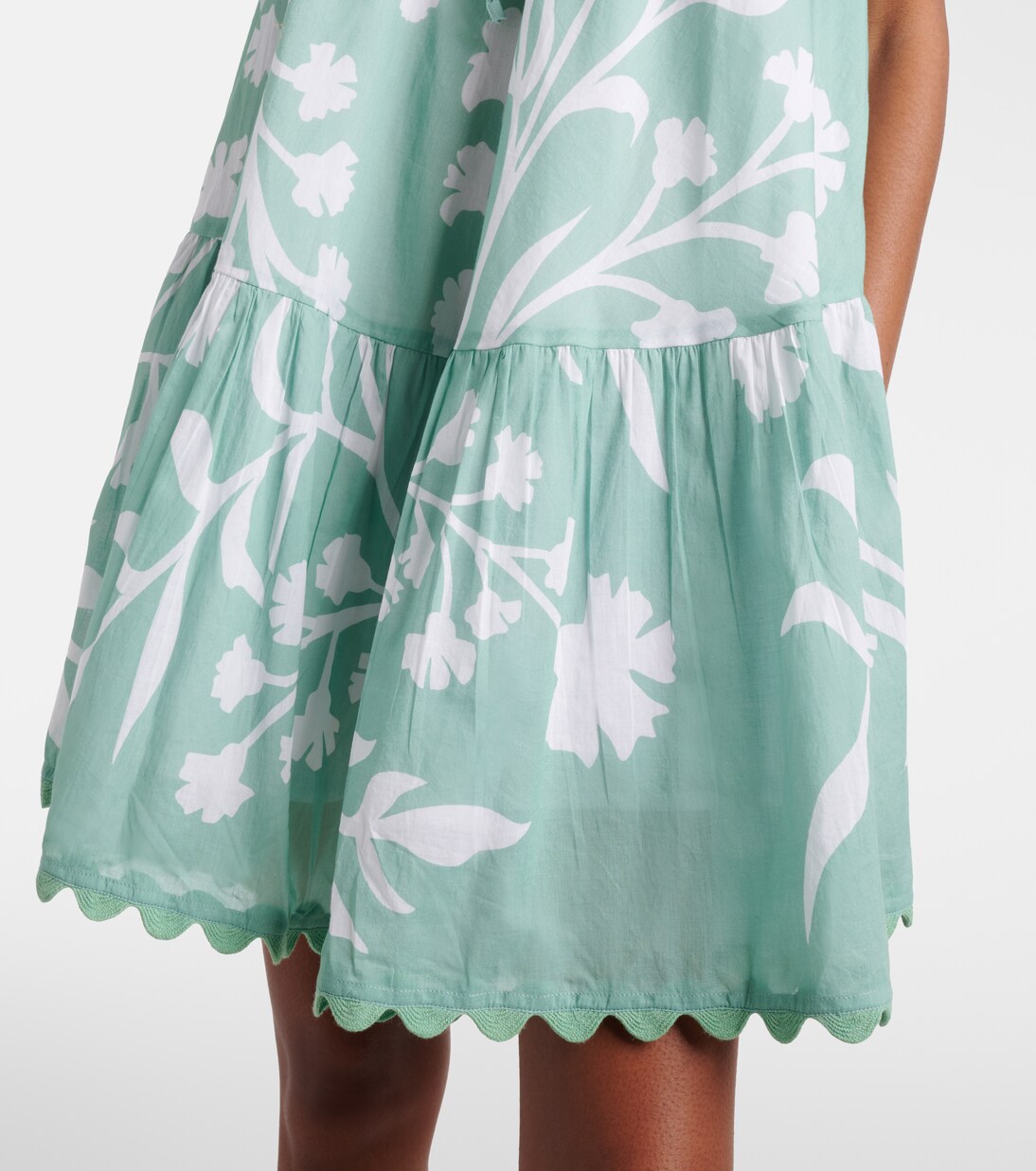 Abito corto in cotone con stampa floreale | Juliet Dunn