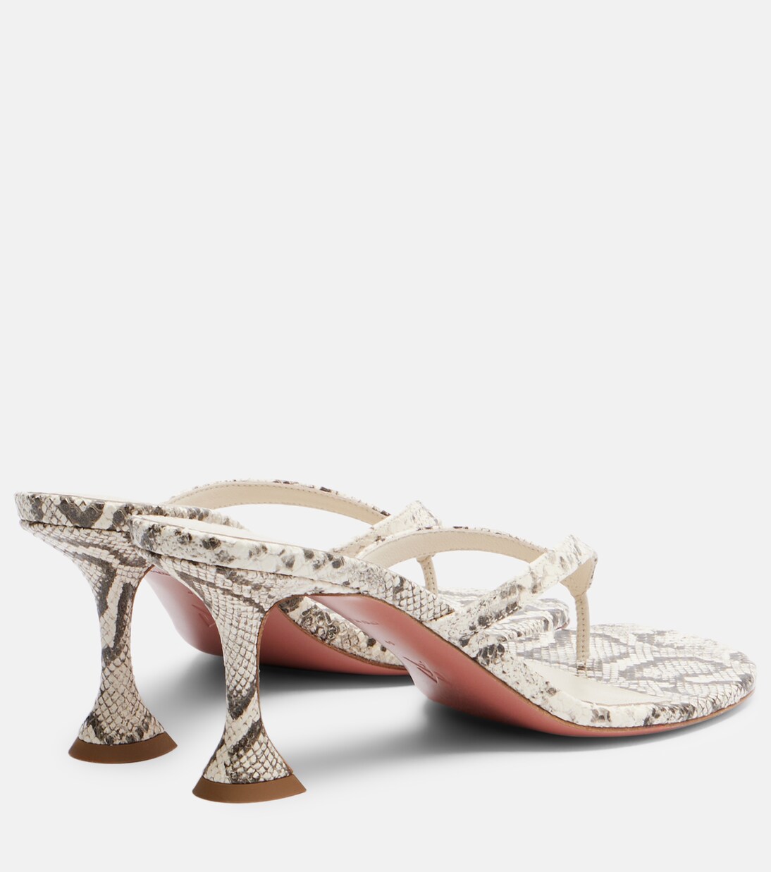 Juliette snake-print leather thong sandals | Amina Muaddi