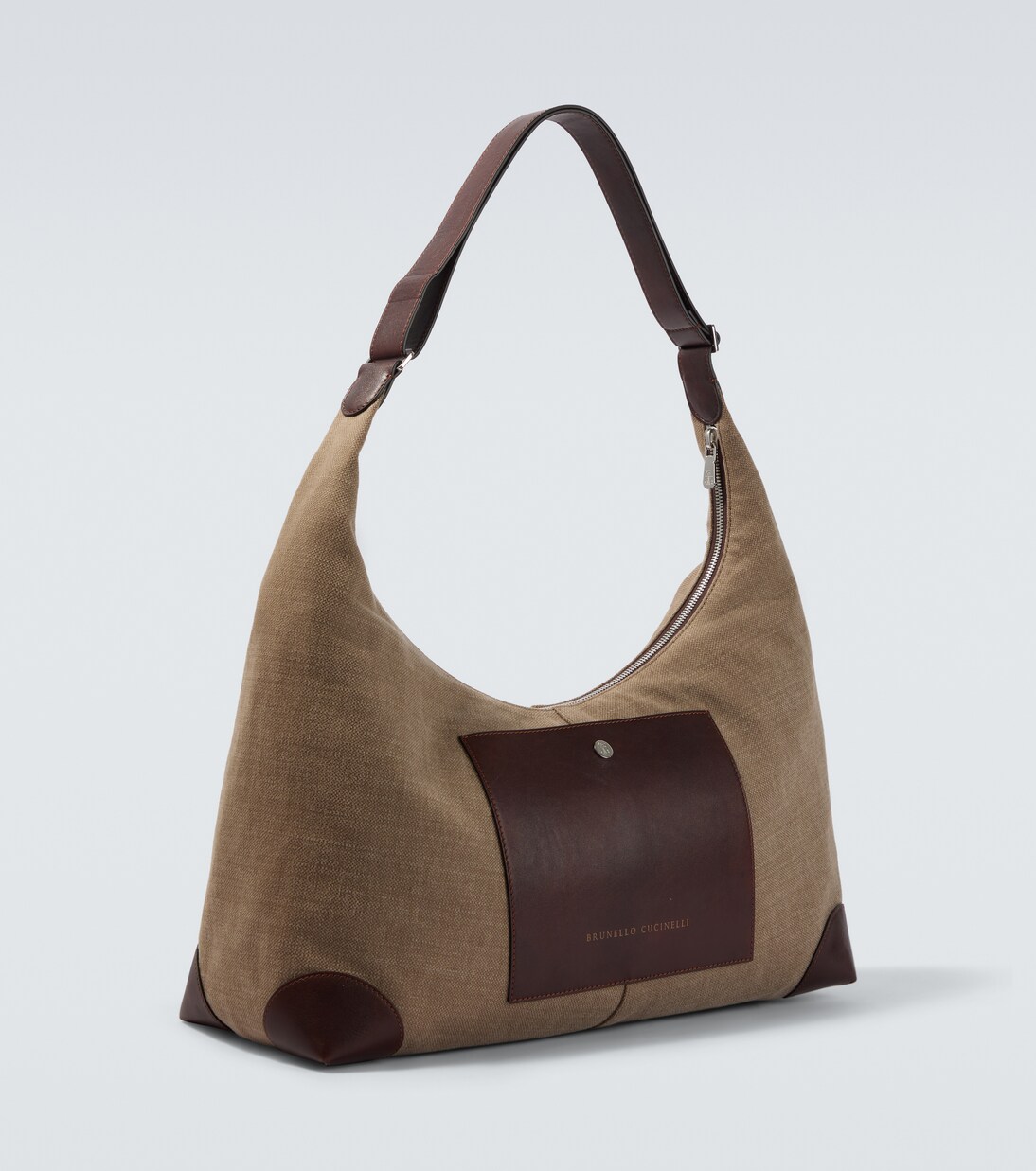 레더 트리밍 숄더 백 | Brunello Cucinelli