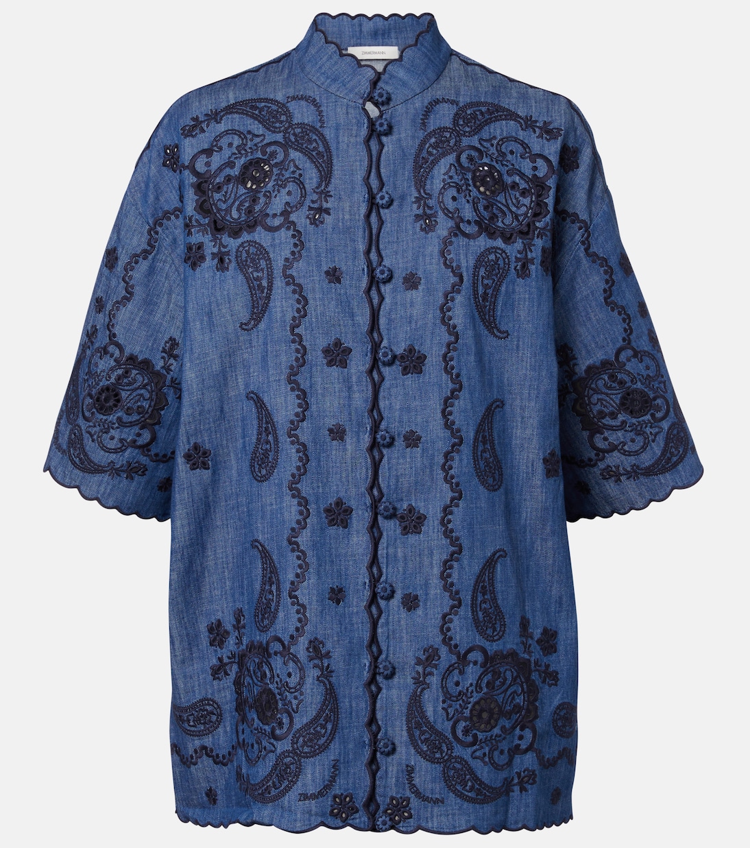 Aster embroidered denim shirt | Zimmermann