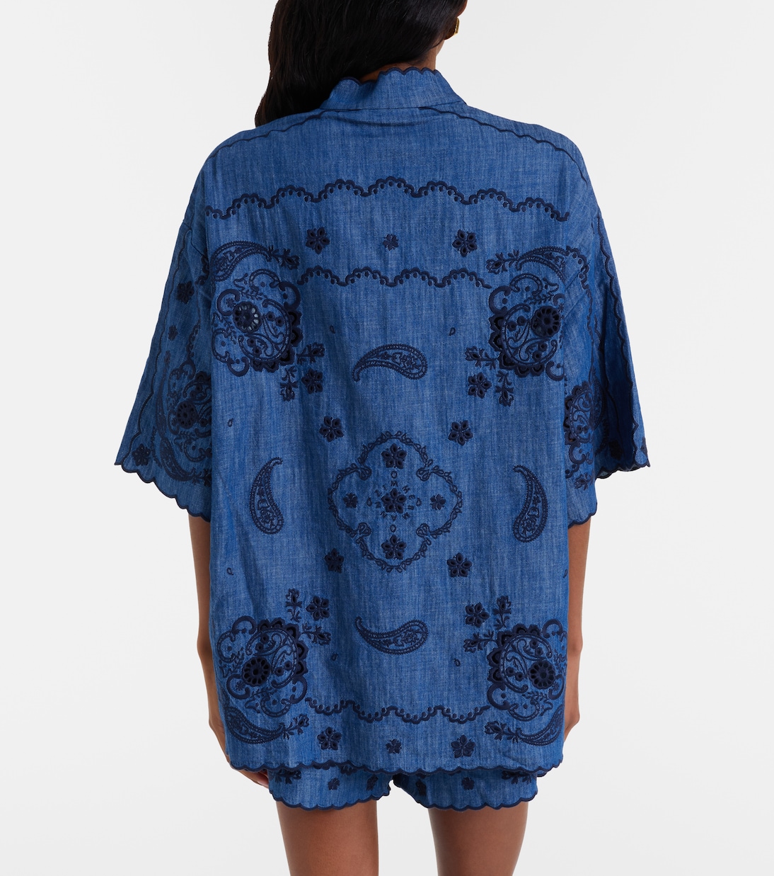 Aster embroidered denim shirt | Zimmermann