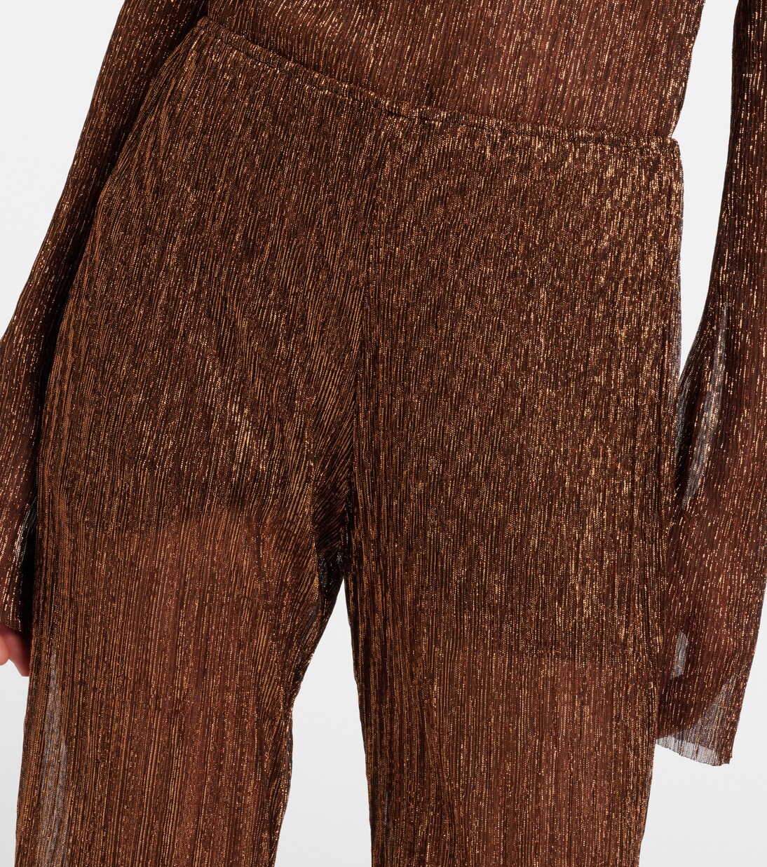 Pantaloni flared Dries in lamé | Cala de la Cruz