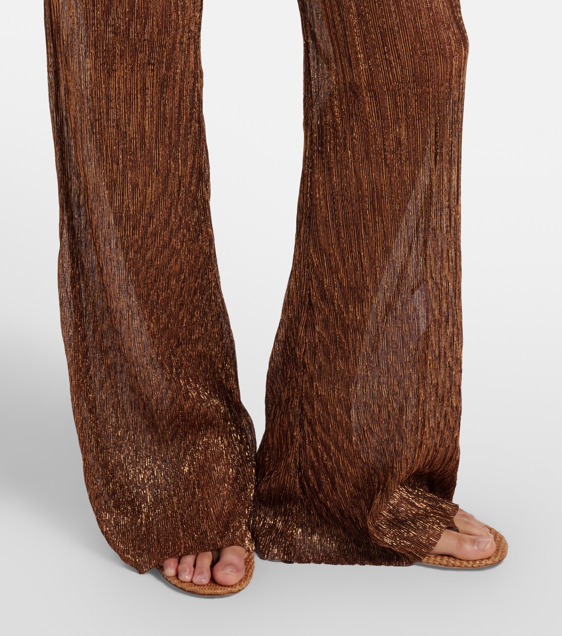 Pantaloni flared Dries in lamé | Cala de la Cruz