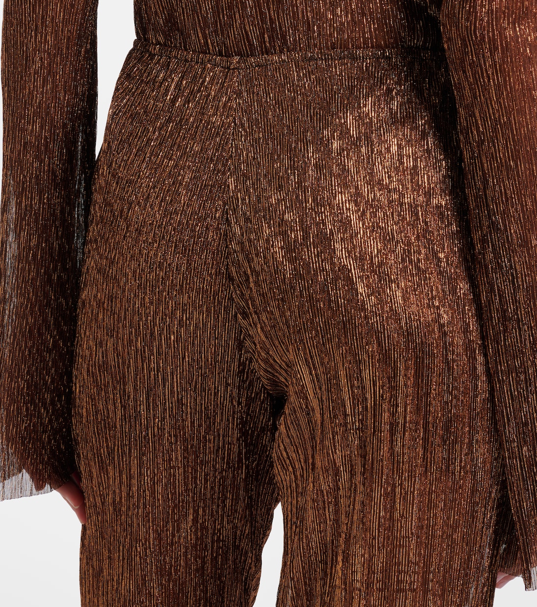 Pantaloni flared Dries in lamé | Cala de la Cruz