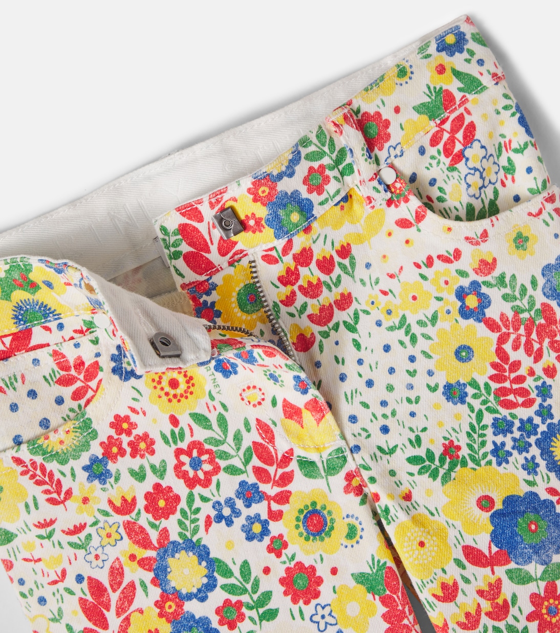 Floral cotton gabardine pants | Stella McCartney Kids