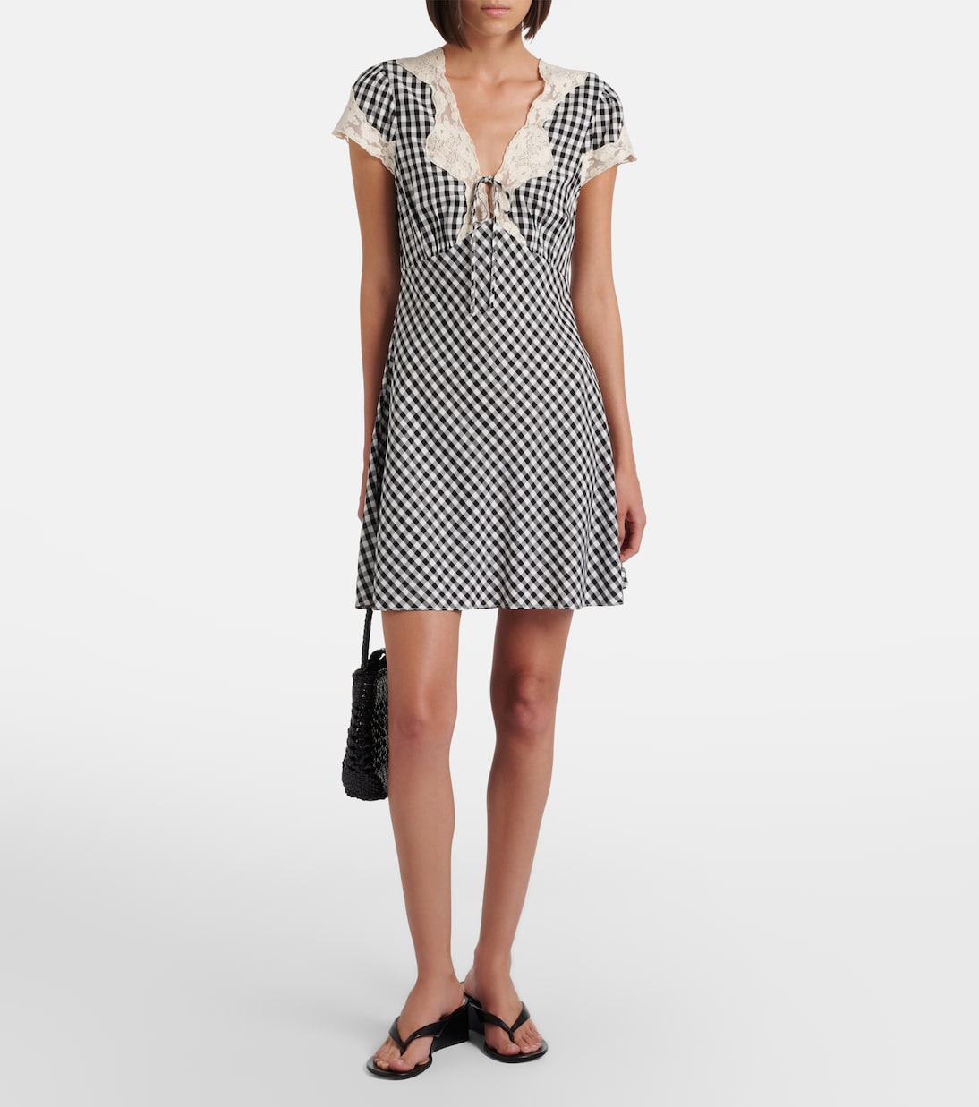 Minikleid Lacie aus Crêpe mit Spitze | Rixo