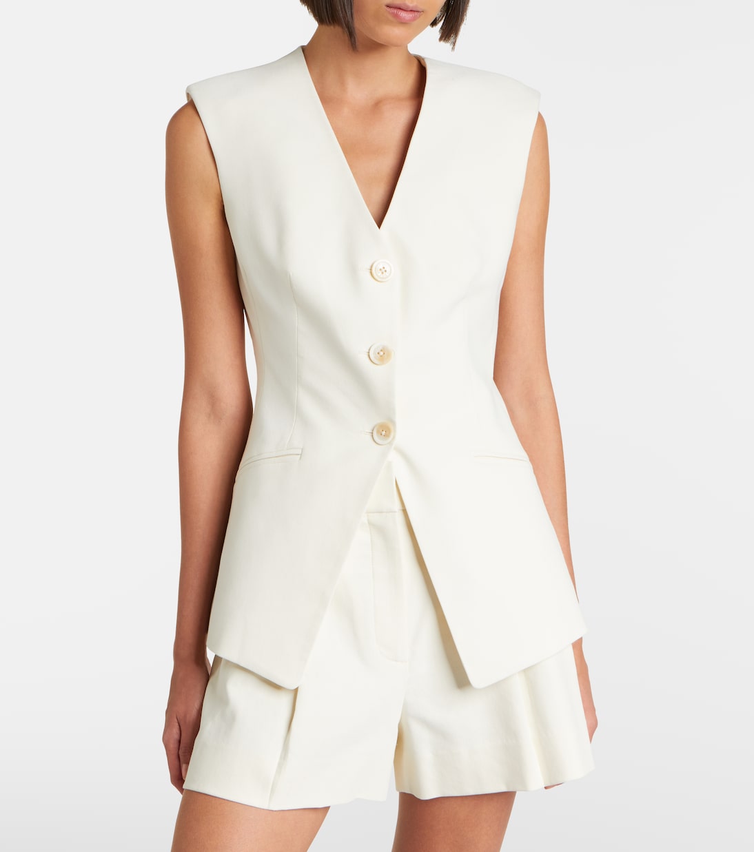 Gillson cotton-blend twill vest | Veronica Beard
