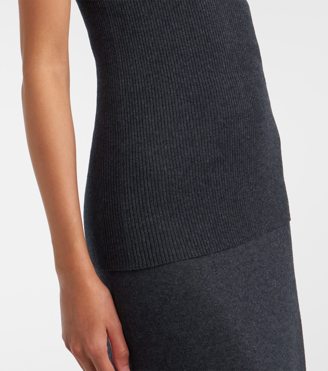 Amya ribbed-knit cotton and cashmere tank top | Lisa Yang