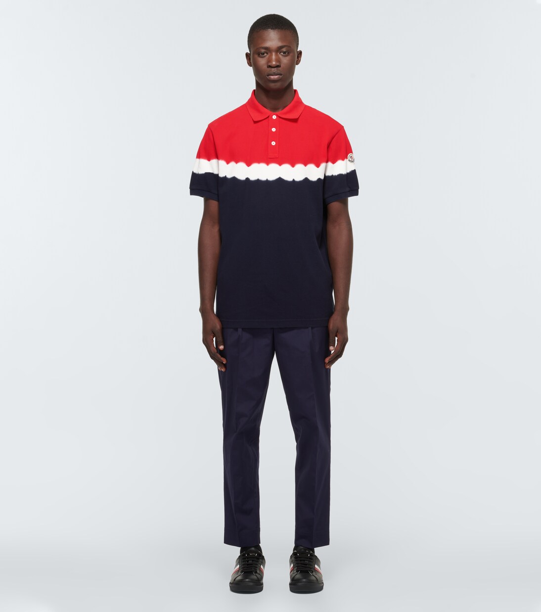 Poloshirt mit Batik-Print | Moncler