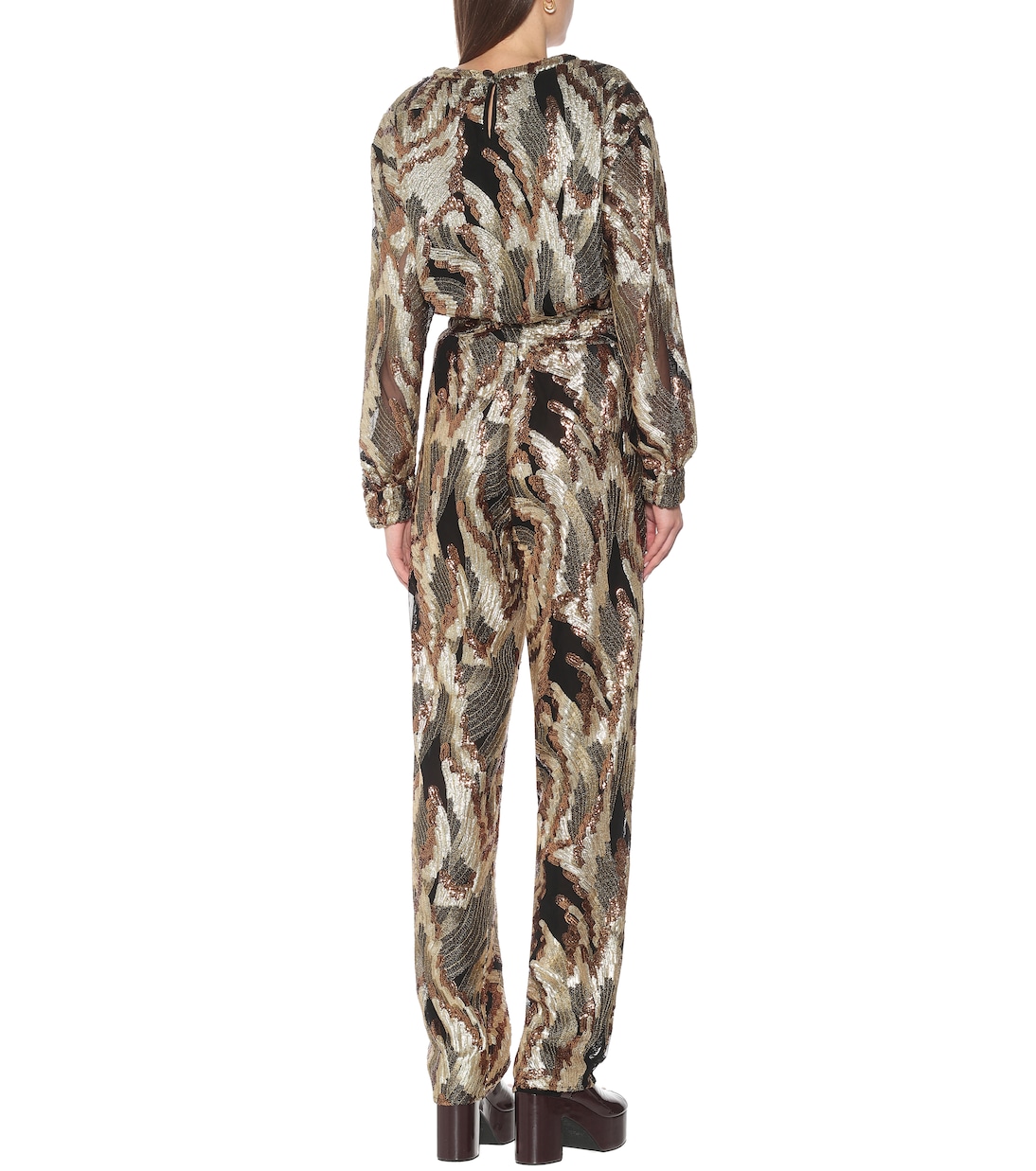 Sequined high-rise straight pants | Dries Van Noten