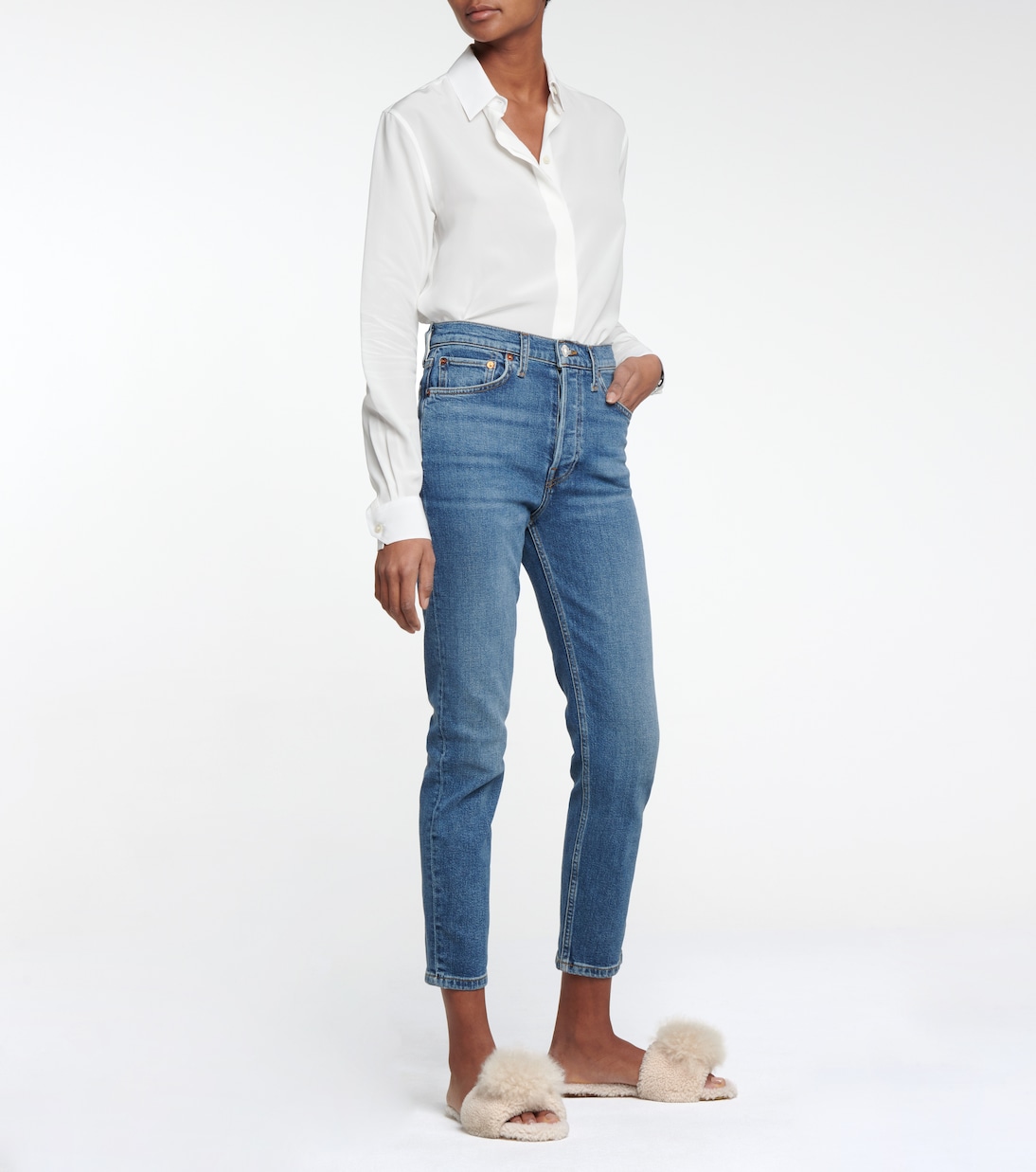 Pantoletten Foxy aus Shearling | Aquazzura