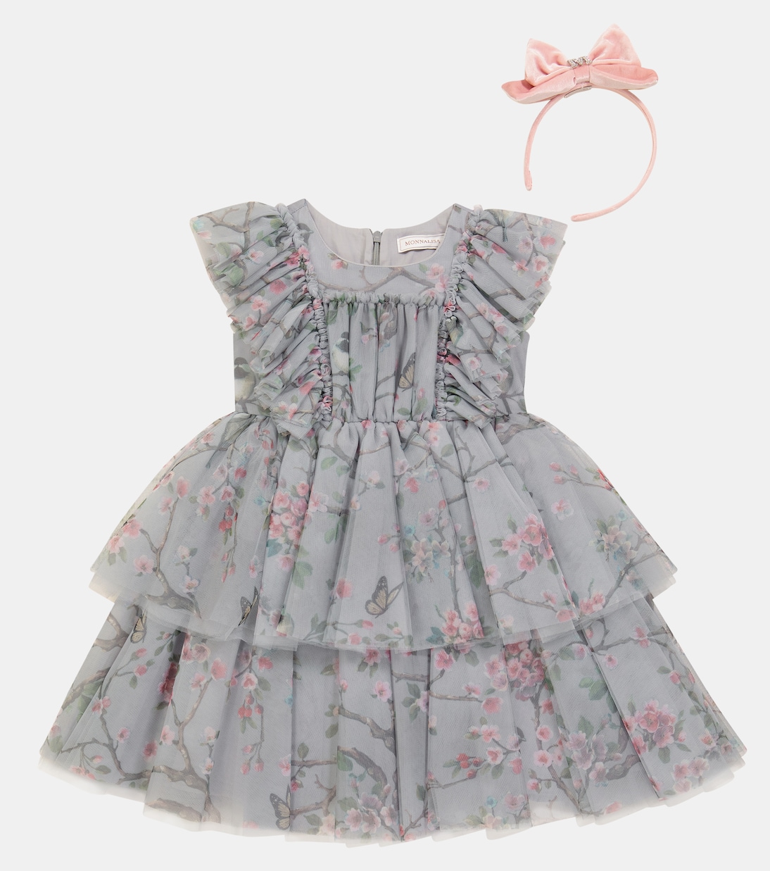 Robe en tulle à fleurs | Monnalisa