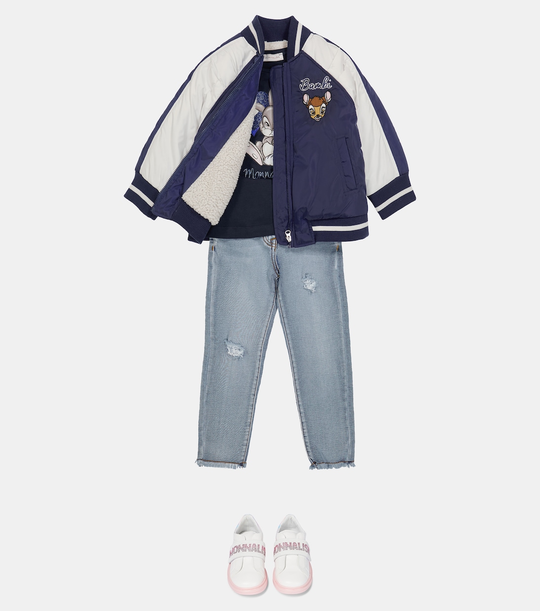 x Disney® embroidered bomber jacket | Monnalisa