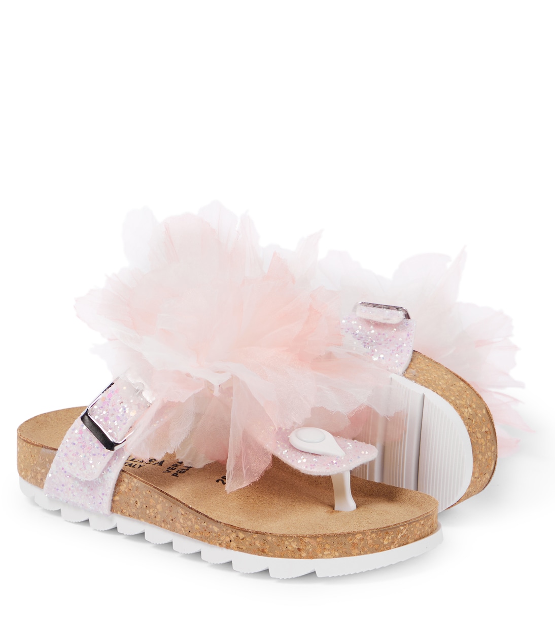 Ruffle-trim sandals | Monnalisa